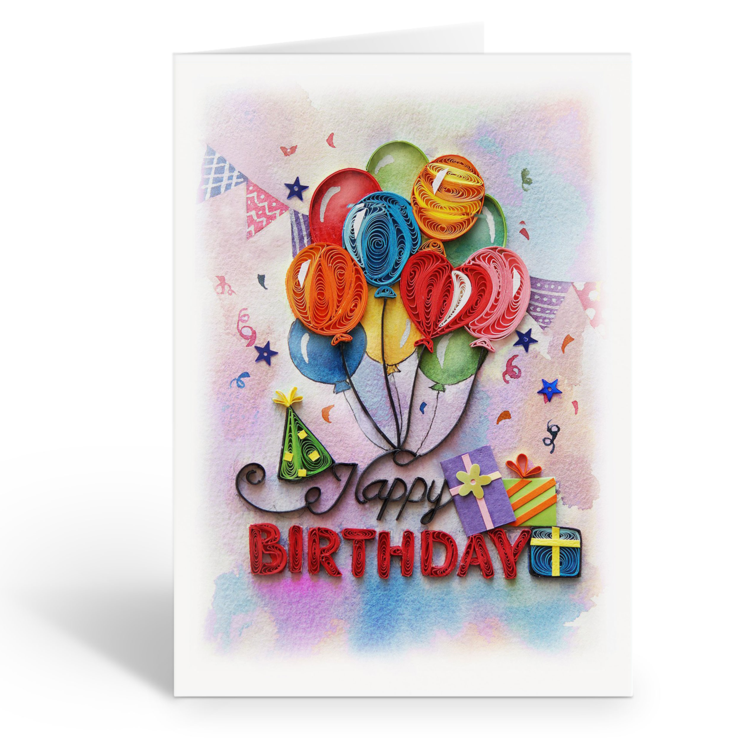 QUILLED HAPPY BIRTHDAY CARD