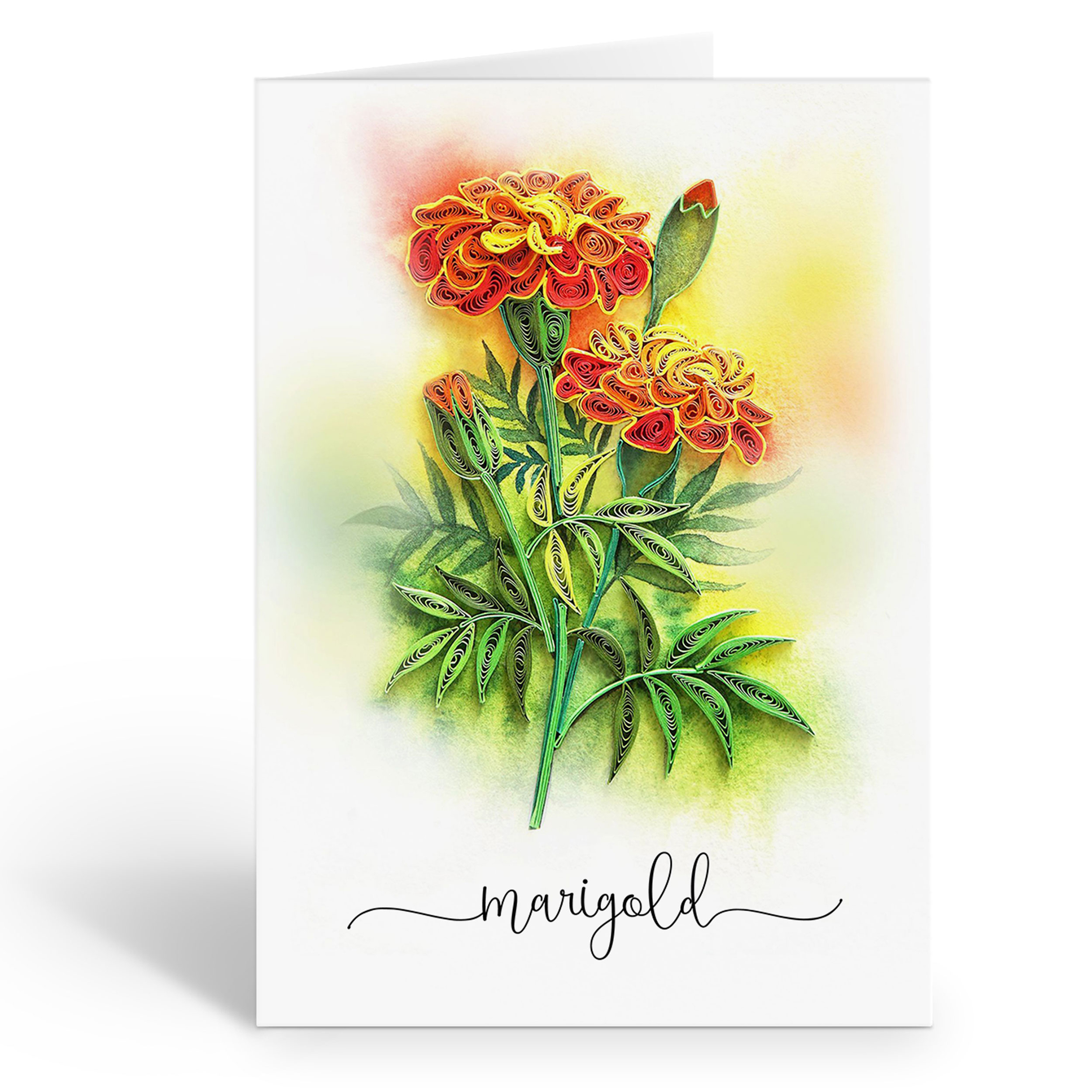 MARIGOLD FLOWER CARD