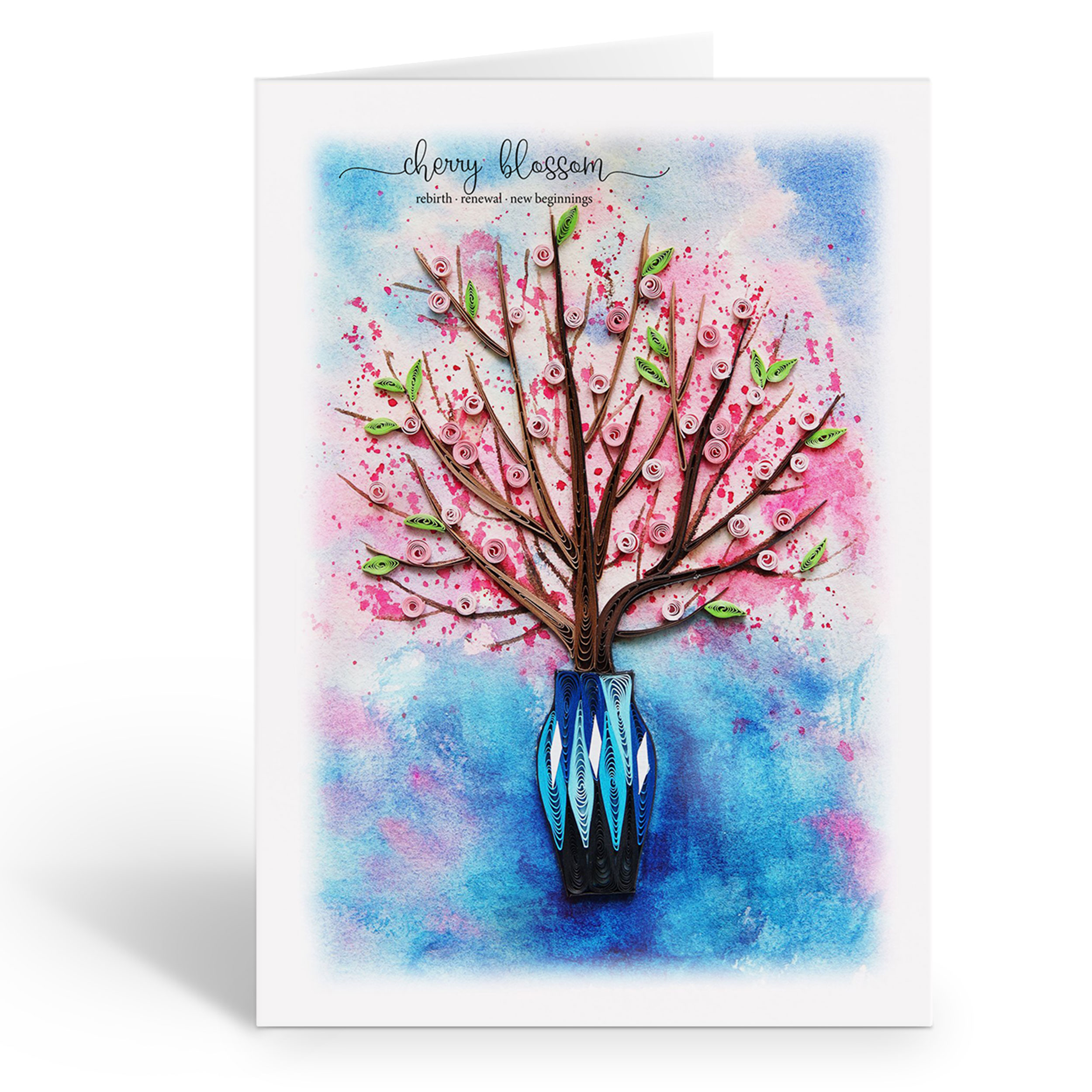 CHERRY BLOSSOM FLOWER CARD