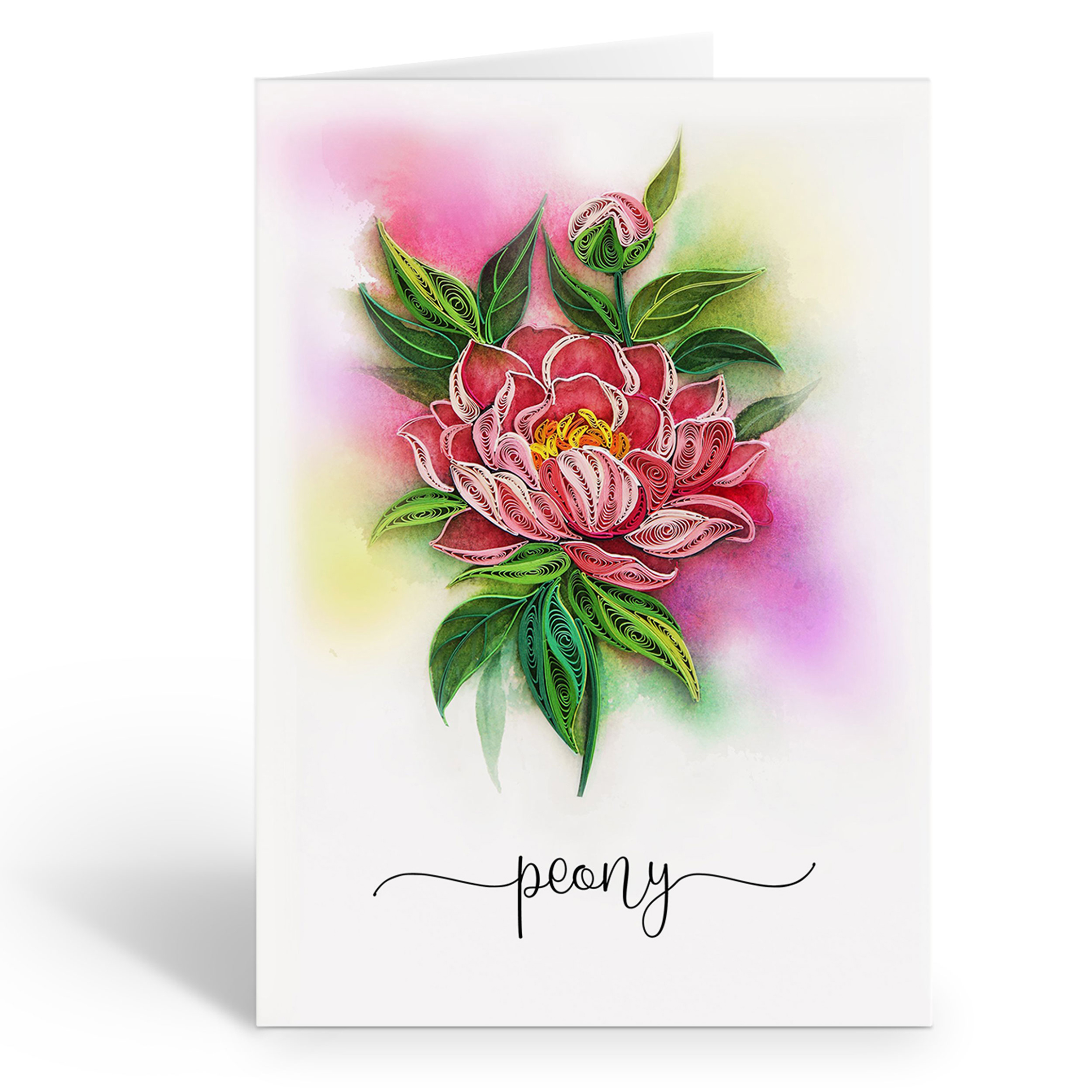 PEONY FLOWER CARD