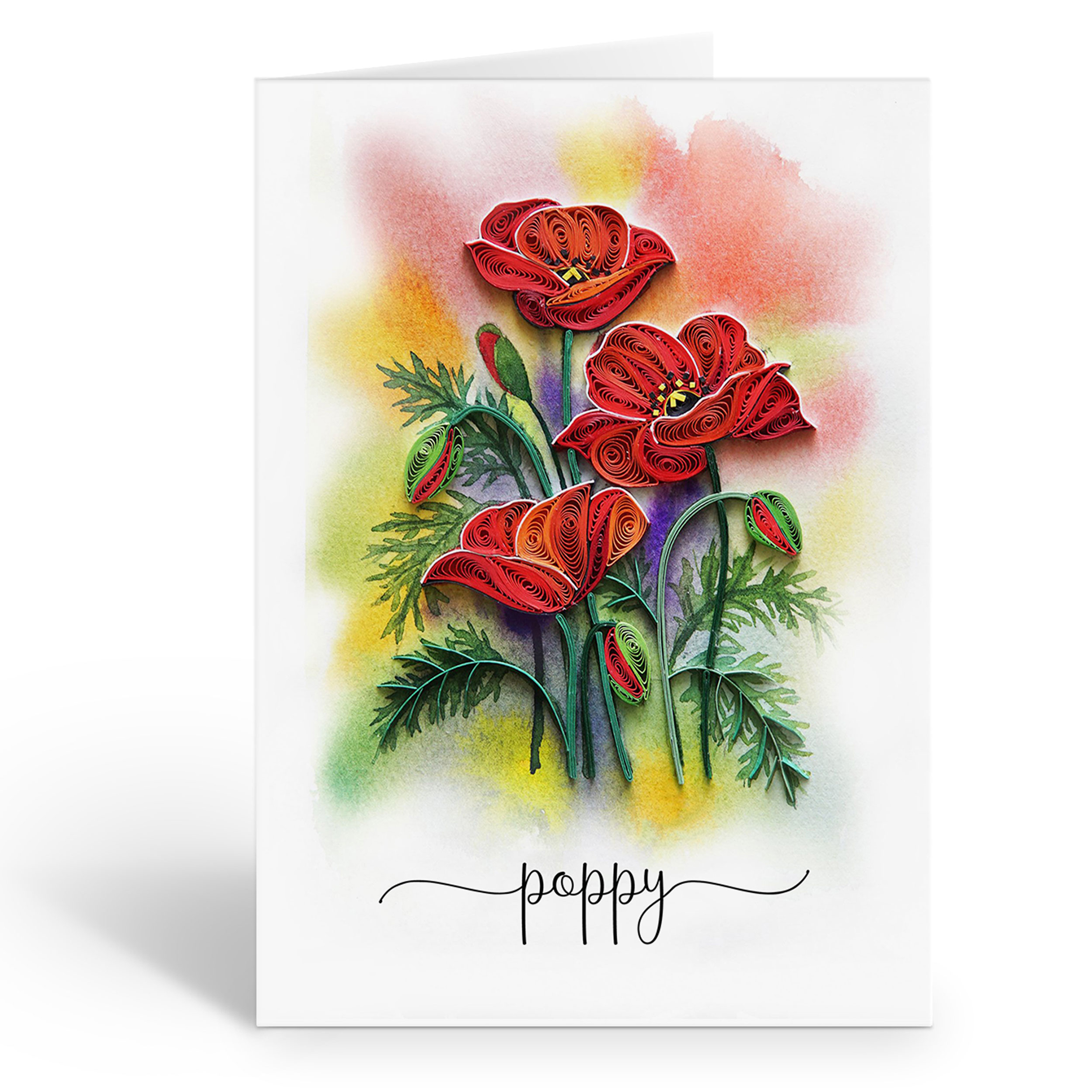 POPPY FLOWER CARD