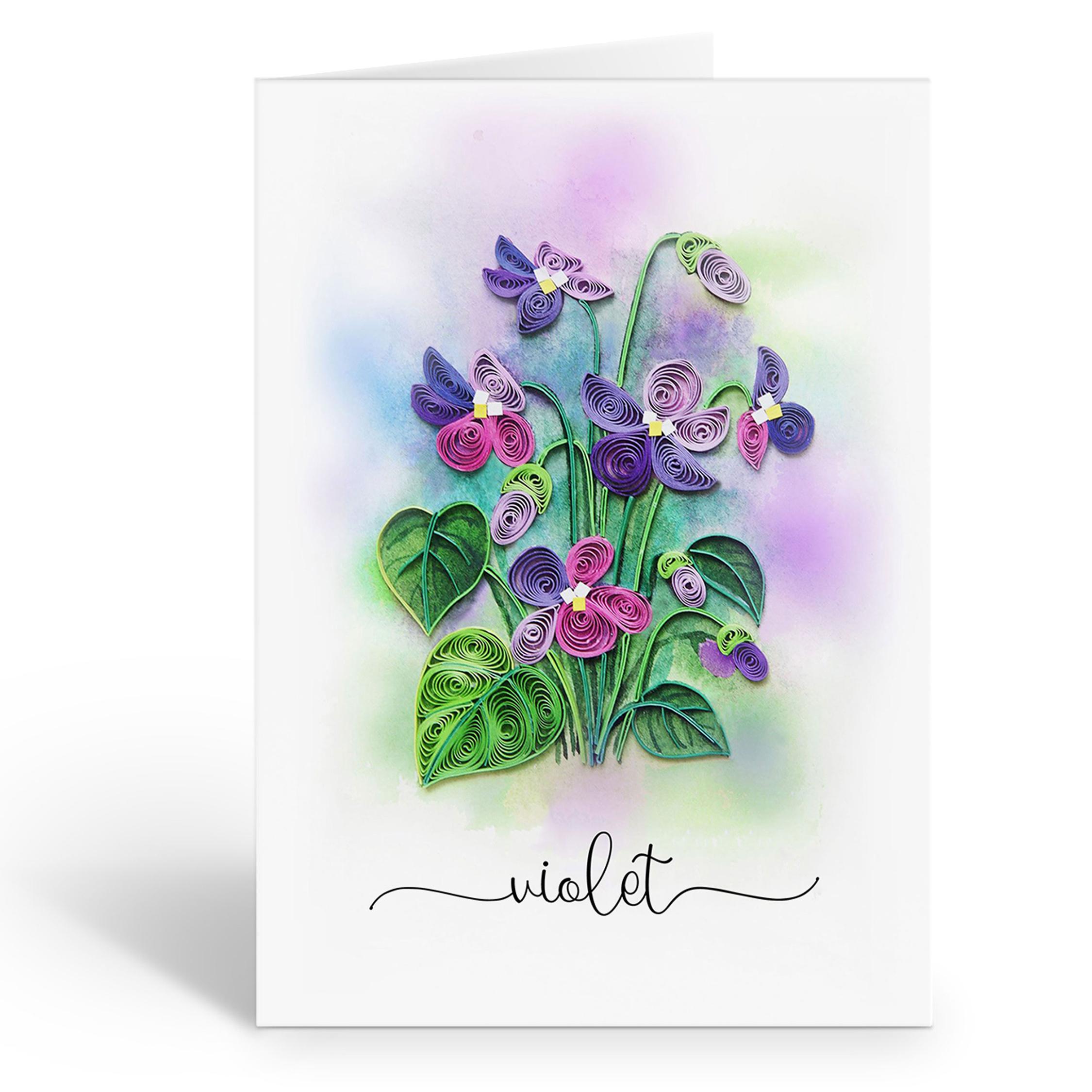 VIOLET FLOWER CARD