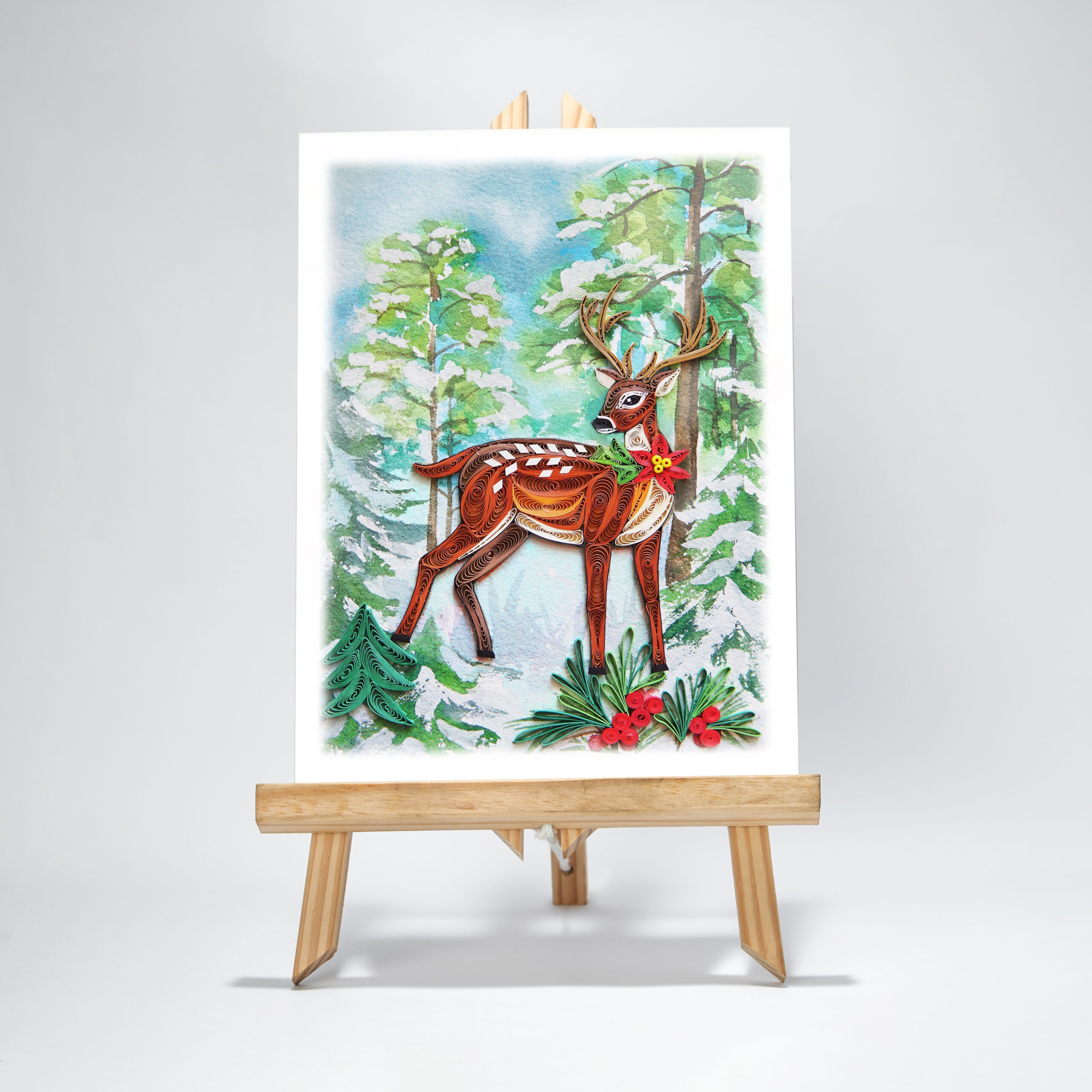 Reindeer Quilling Card