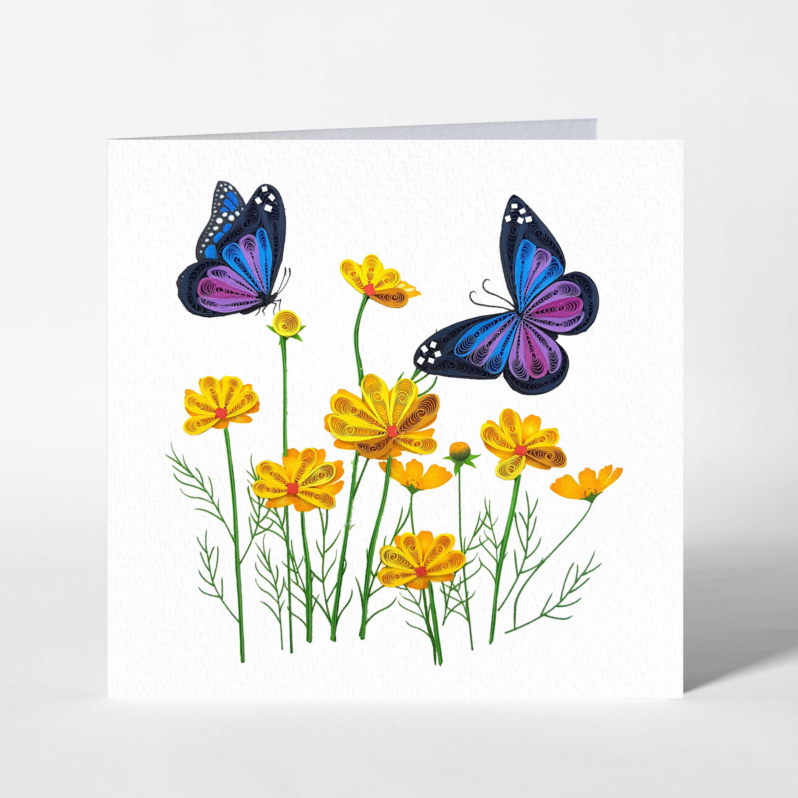 Chrysanthemum and Butterfly Card