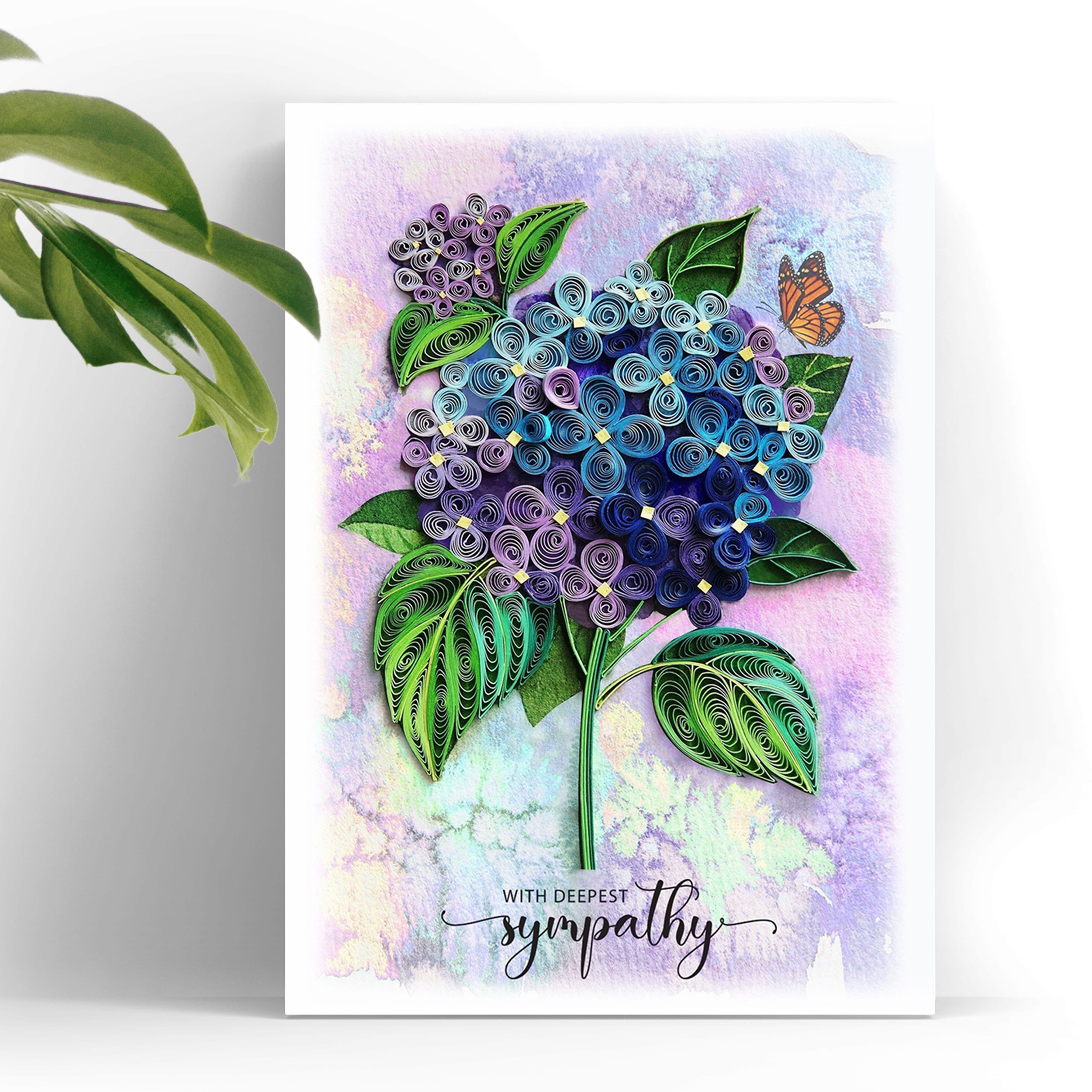 Blue Hydrangea Sympathy Card