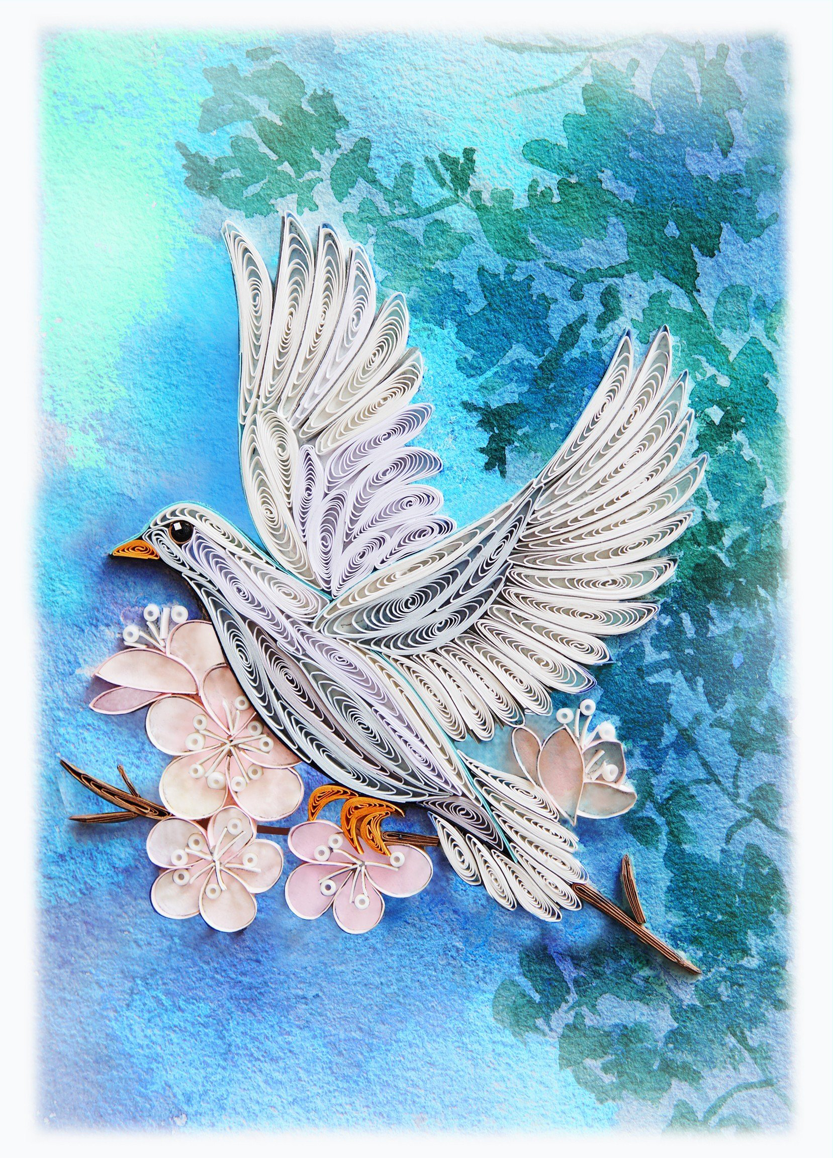 Dove Quilling Card